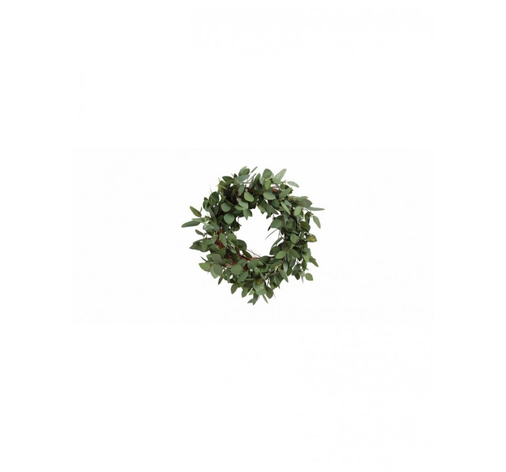 Green 24-inch seeded eucalyptus wreath