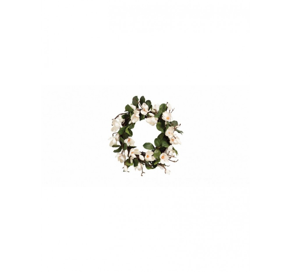 Beautiful 24-inch white magnolia flower ring