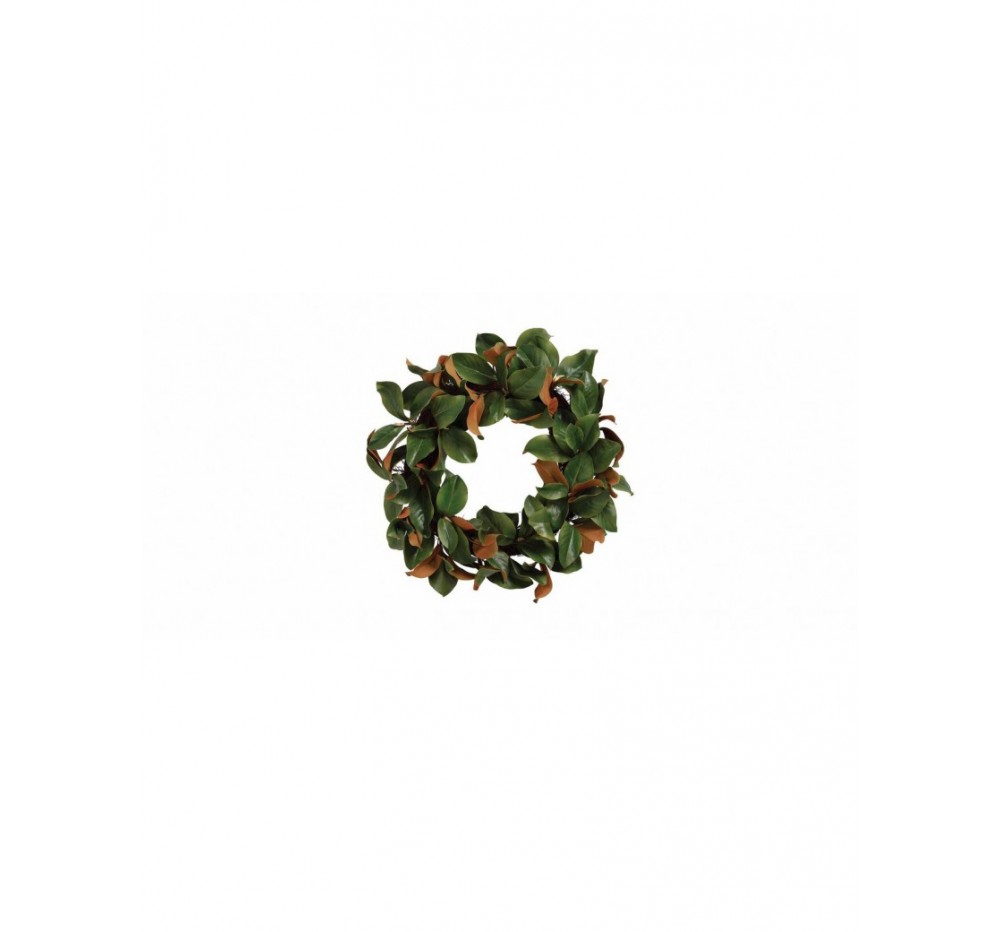 Charming 30-inch green magnolia leaf wreath