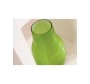 Painted glass vase, green