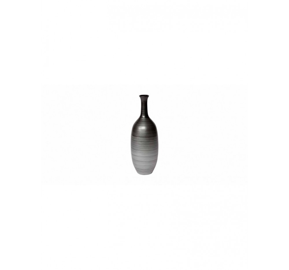 Black gradient striped vase