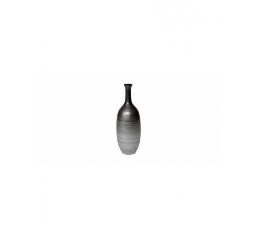 Black gradient striped vase