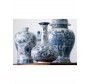 Chinese style blue and white porcelain vase