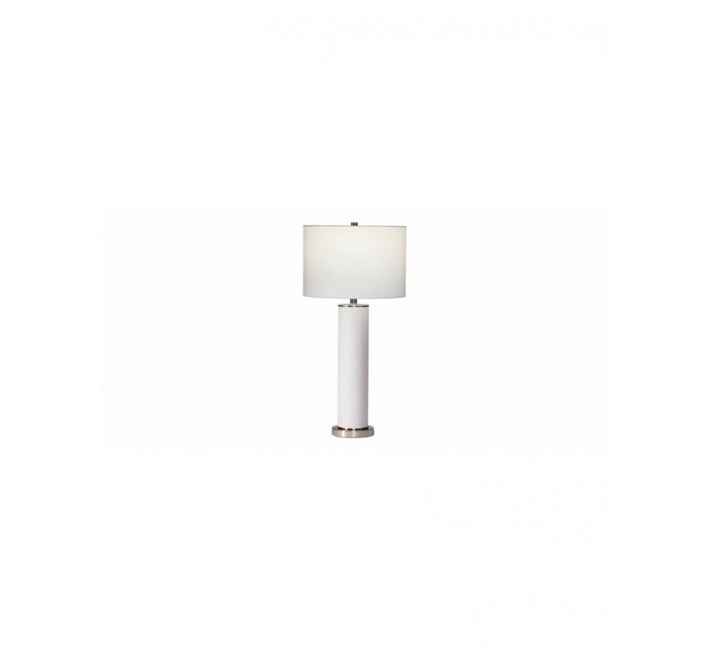 Fashion white drum table lamp