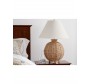 Woven seaweed table lamp