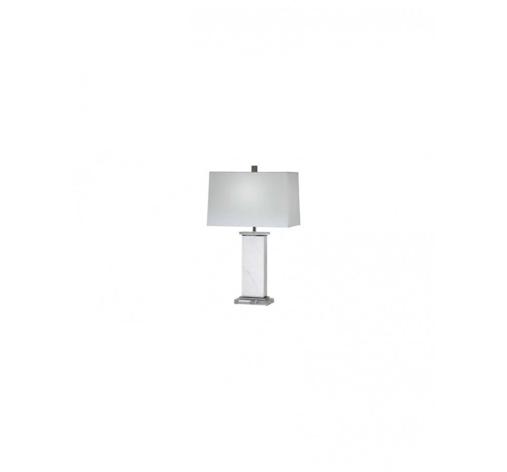 Off-white classical crystal table lamp