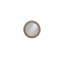 Classic simple round leather mirror