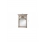 French antique silver small wall mirror