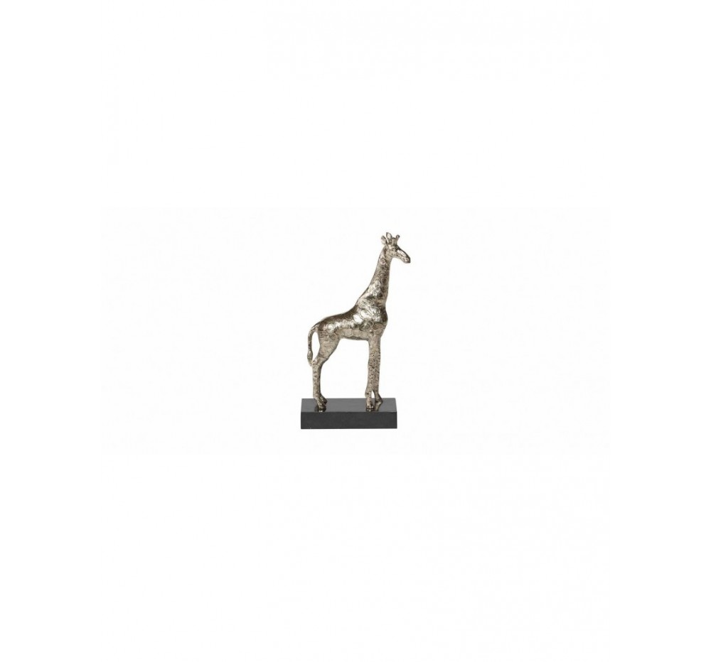 Antique nickel giraffe sculpture