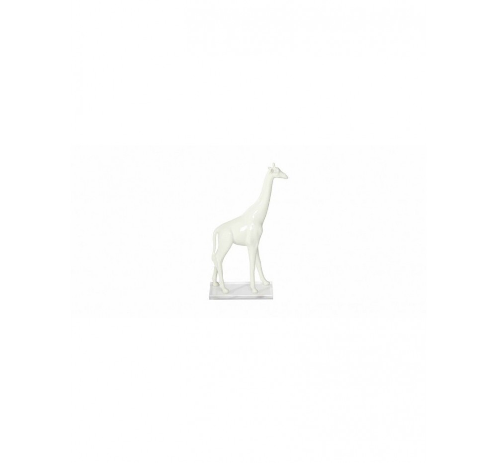 White ceramic giraffe sculpture