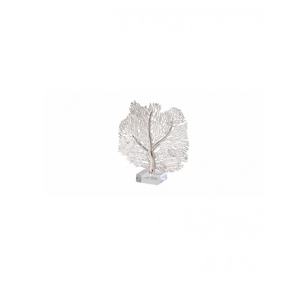 Exquisite silver coral sculpture